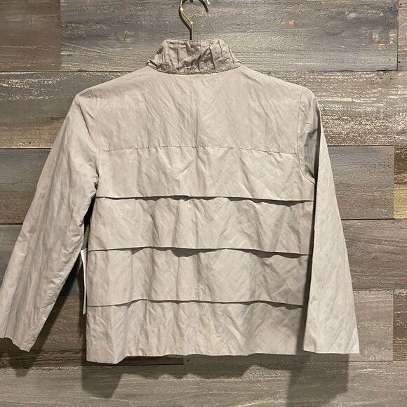 Kenneth Cole NWT silver tiered zip front blazer XS - Picture 4 of 5